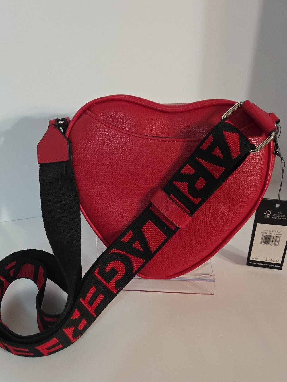 Karl Lagerfeld Paris Maybelle Heart Crossbody Bag NWT - Picture 3 of 16